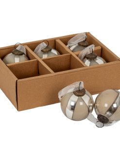Silver Ombre Set Of 6 Baubles