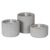 Luxe Collection Natural Glow Chalk Ribbed Medium Led Candle - Image 3