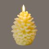 Luxe Collection Natural Glow Cream Pinecone LED Wax Candle - Image 2