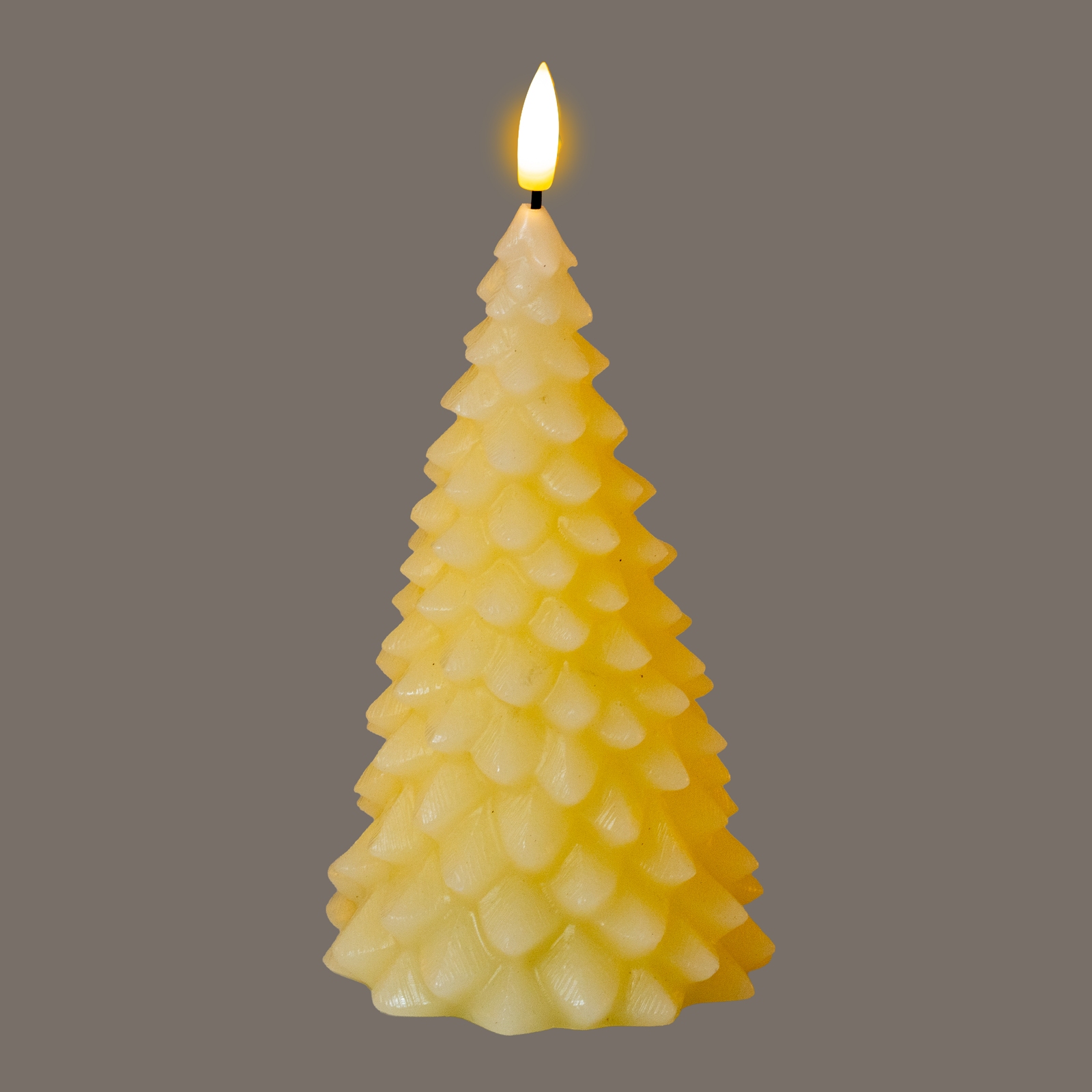 Luxe Collection Natural Glow Cream Tree LED Wax Candle - Image 2