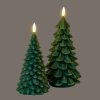 Luxe Collection Natural Glow Green Large Tree LED Wax Candle - Image 4