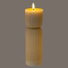 Luxe Collection Natural Glow 2.75x10 Stone Carved LED Candle - Image 2