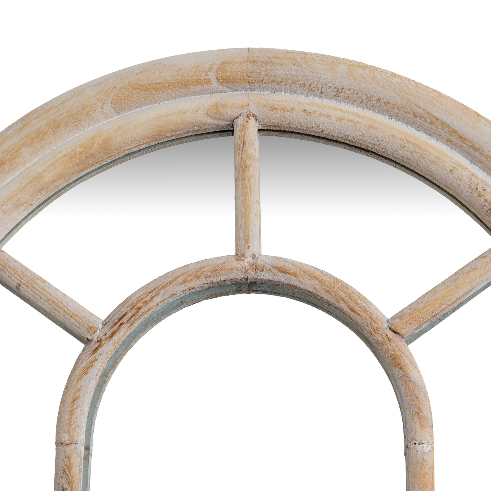 Washed Wood Tall Arched Window Mirror - Image 2