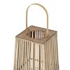 Large Silo Wicker Lantern With Glass Holder - Image 4