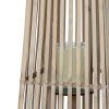 Small Silo Wicker Lantern With Glass Holder - Image 5