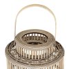 Cylinder Wicker Lantern With Glass Holder - Image 3