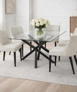Monza Rectangular Glass Dining Table