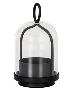 Nyx Large Candle Holder With Glass Cloche