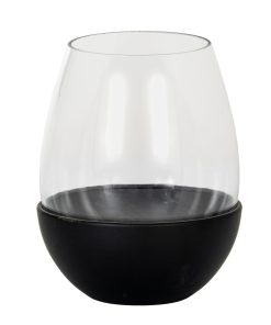 Neris Large Candle Holder With Glass Goblet