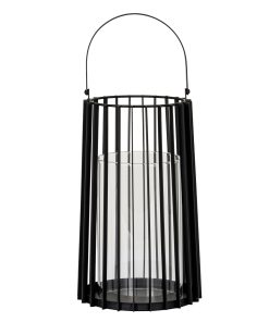 Lynk Large Lantern With Handle And Glass Candle Holder