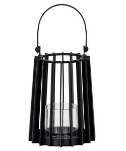 Lynk Small Lantern With Handle And Glass Candle Holder