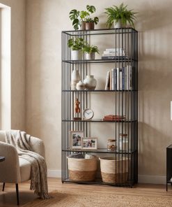 Alto Shelf Unit With Glass Shelves