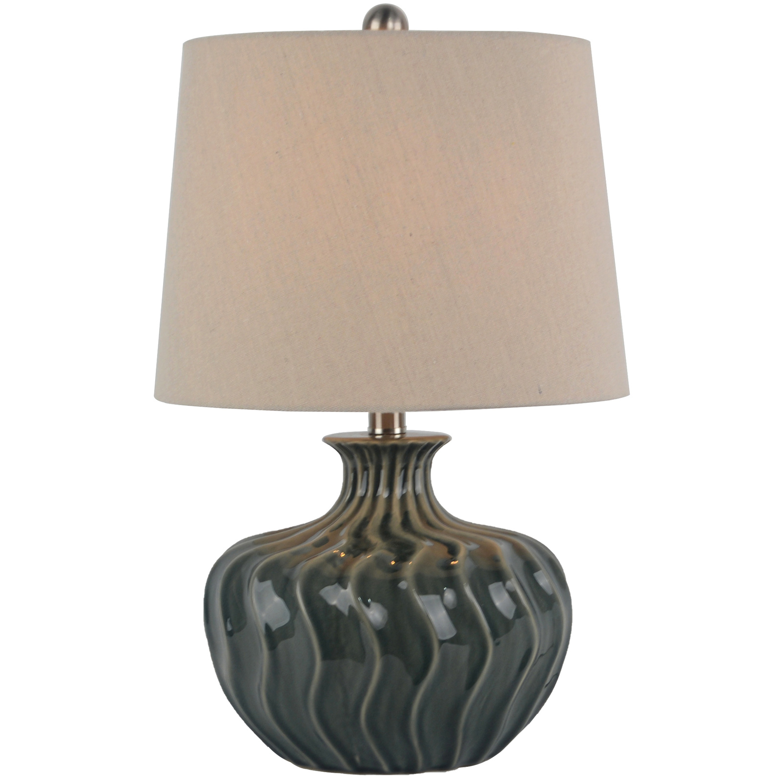 Veyla Ceramic Table Lamp With Linen Shade - Image 2
