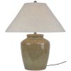 Mottura Ceramic Table Lamp With Edged Linen Shade - Image 2