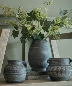 Etched Collection Pot With Handle