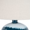 Ocean Shadows Squat Table Lamp With Linen Shade - Image 3
