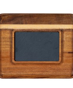 Acacia Serving Tray with Slate