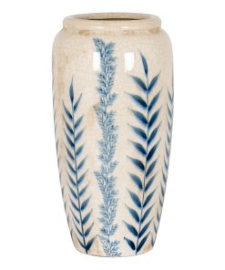 Large Blue Flora Tall Olpe Vase