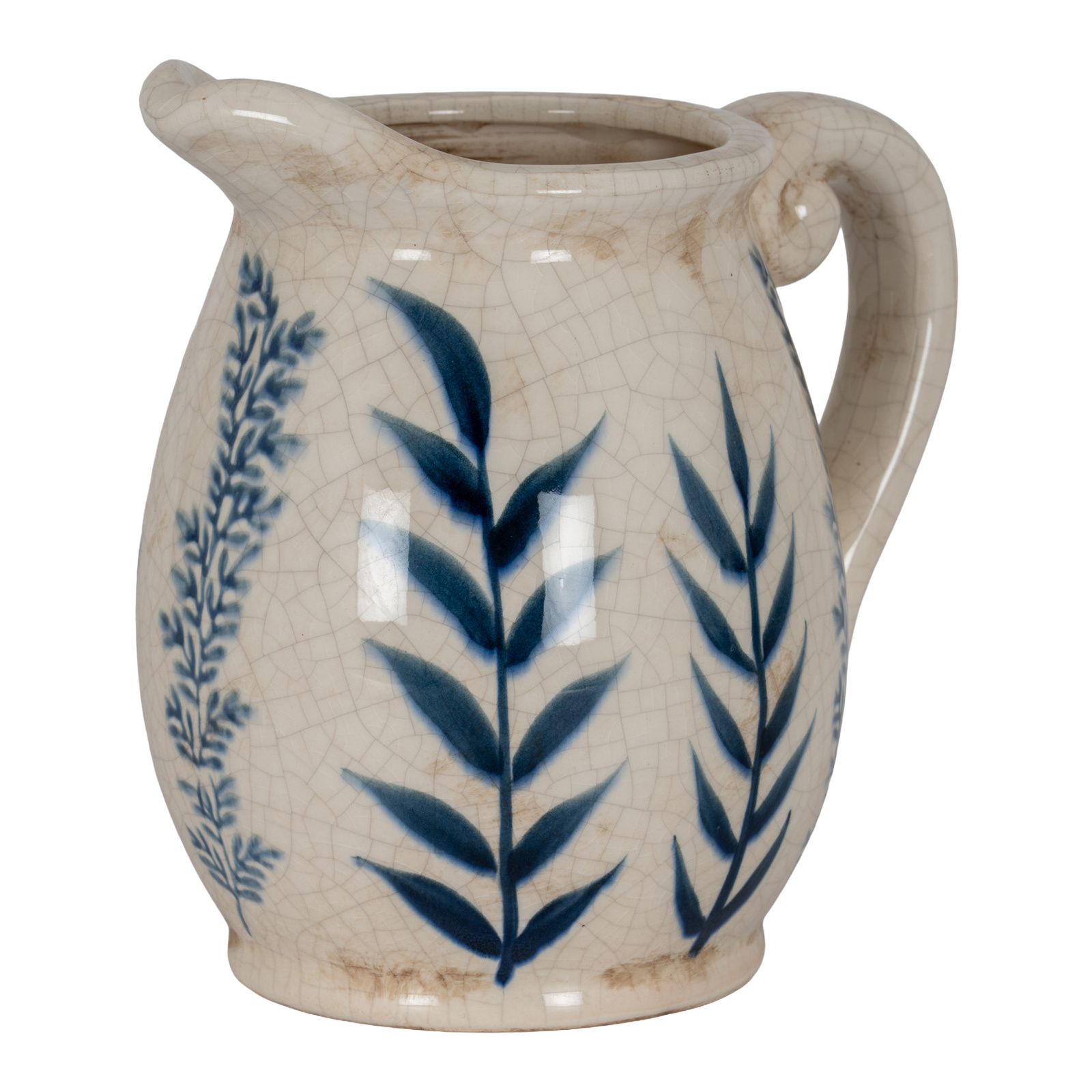 Small Blue Flora Olpe Jug Vase - Image 2