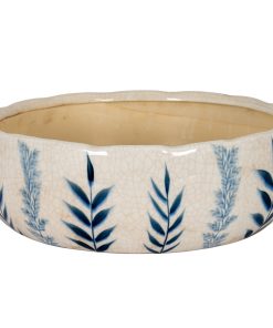 Large Blue Flora Bowl Pot