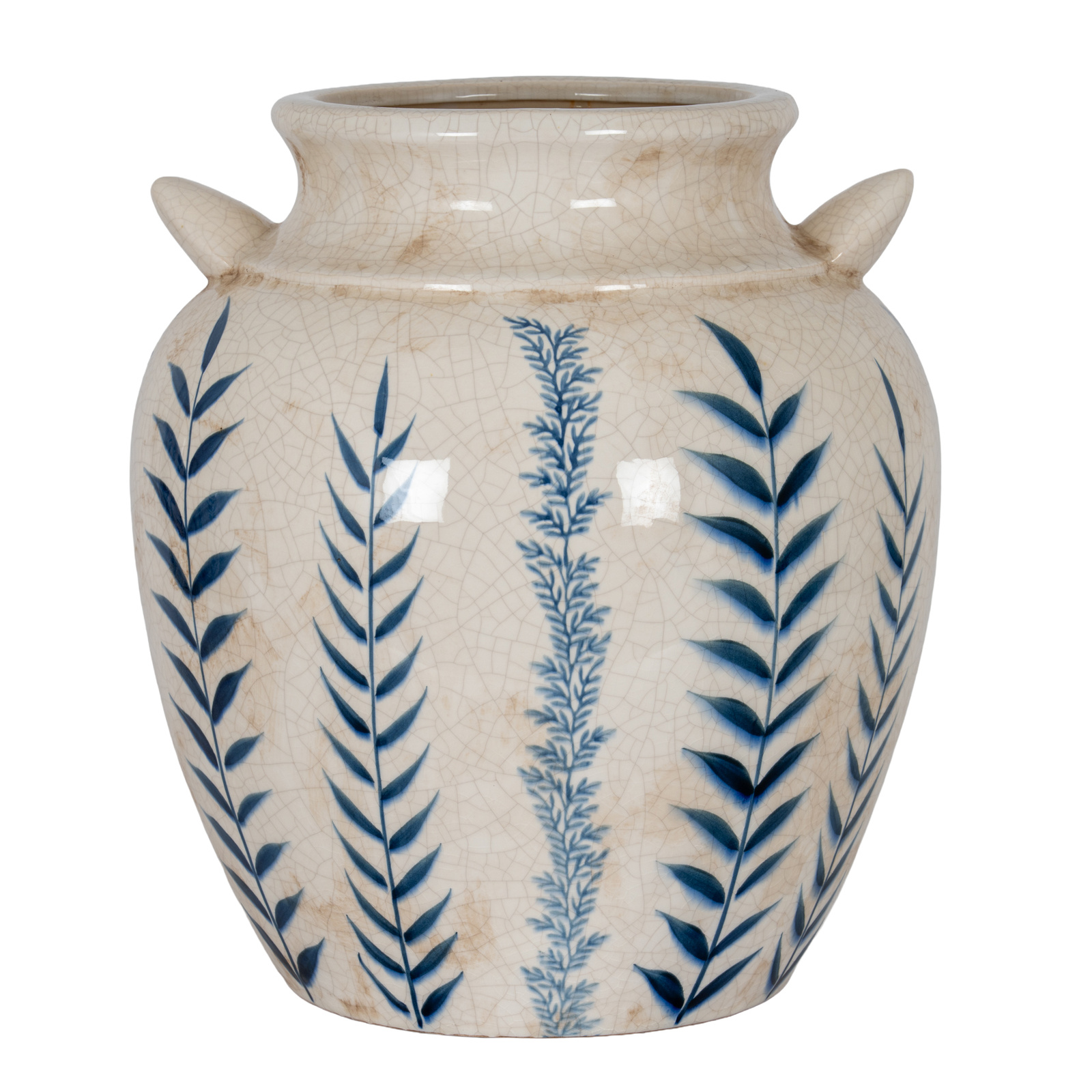 Blue Flora Amphora Vase - Image 3