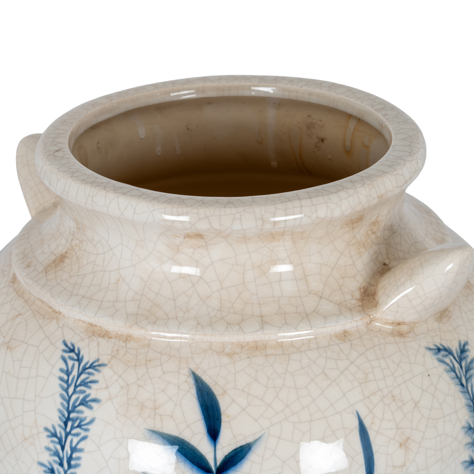 Blue Flora Amphora Vase - Image 4