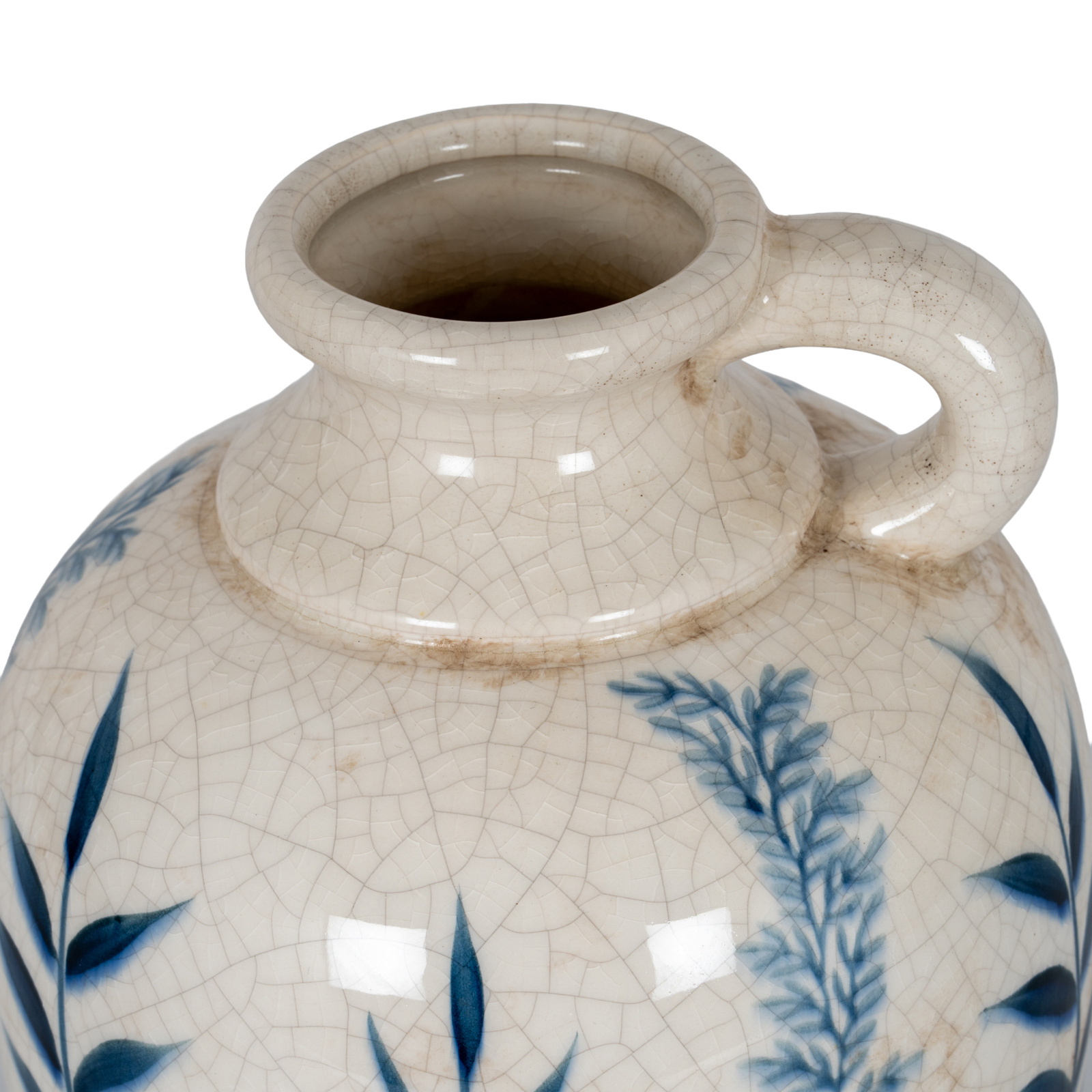Blue Flora Amphora Jug Vase - Image 4