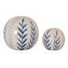 Small Blue Flora Decorative Ball - Image 2