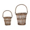Briar Collection Wicker Basket Lantern With Handle - Image 2
