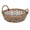 Briar Collection Glass Dip Bowl With Wicker Lace Tray